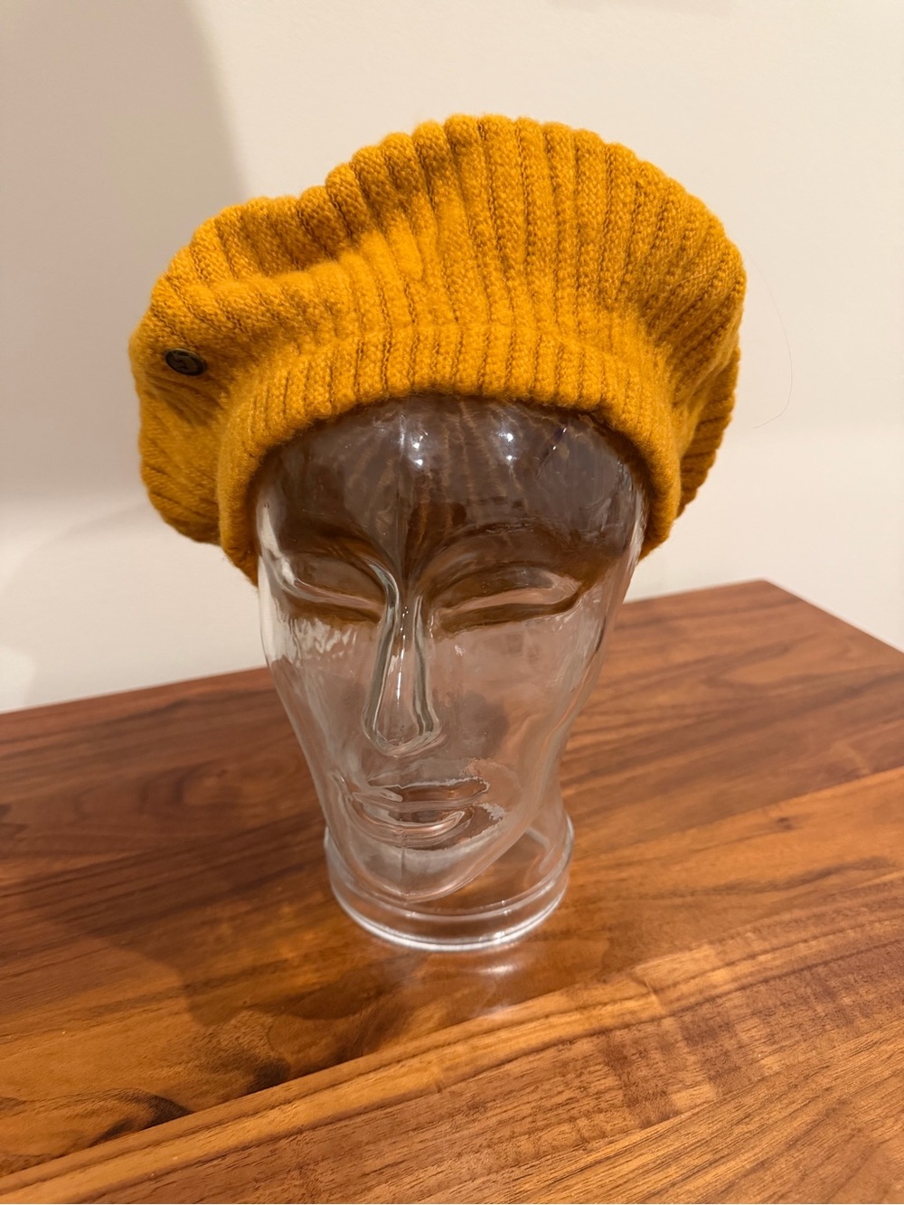 Goorin Bros Ribbed Knit Beret - Mustard